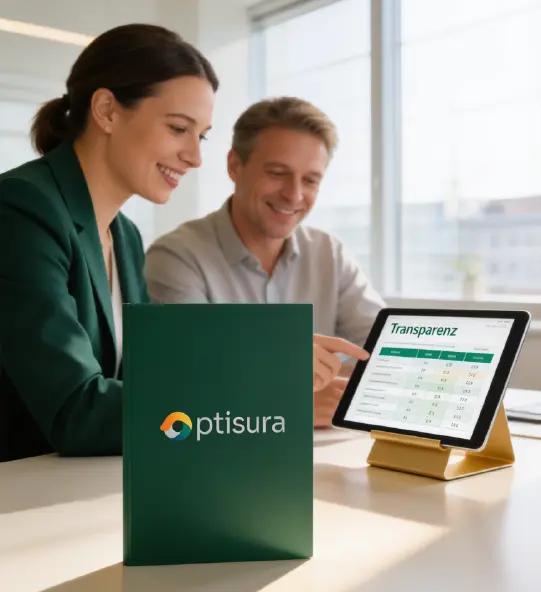 Optisura Beratung: Versicherungsvergleich gemeinsam am Tablet